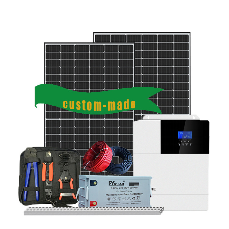 best factory price of 3KW 5kw 4kw off grid solar energy power system solar panel kit with battery and inverter