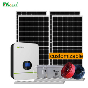 complete off grid 5kw 6kw 3kw 10kw home solar system solar energy system solar panels kit