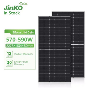 Jinko Solar Panel 550w 570w 575w 580w 585w 590w 600w Bifacial Jinko Tiger Neo N-type 72HL4-BDV 570-590 Watt Solar Panel