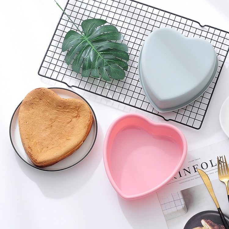 Amazo Hot Selling Loaf Bundt Cupcake Mini Rectangular shaped Square Round Nonstick Bakeware Pan Baking Mold Cake Heart Silicone