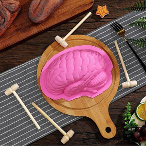 Product Gadget Utensil Supply Equipment Accessory Tool Shape Form Container Dish Tray Tin Pan Baking Mold Cake Brain Silicone