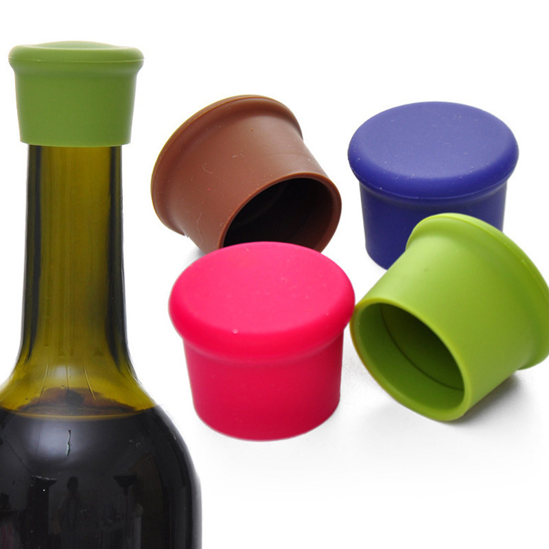 Silicone Wine Cap Reusable Silicone Wine caps for Bottles Replace Bottle Stoppers Wine Topper Seal Reusable Bottle Caps