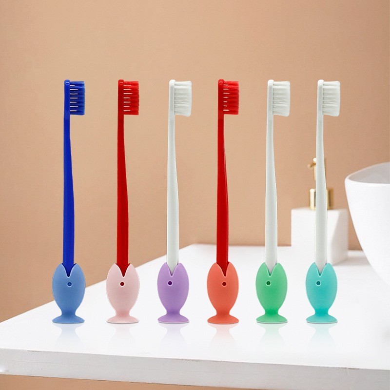 2024 Silicone Toothbrush Holder Storage Rack Wallmounted Organizer Stand Caddy With Cover Electric Kids Hanger Bathroom Shower