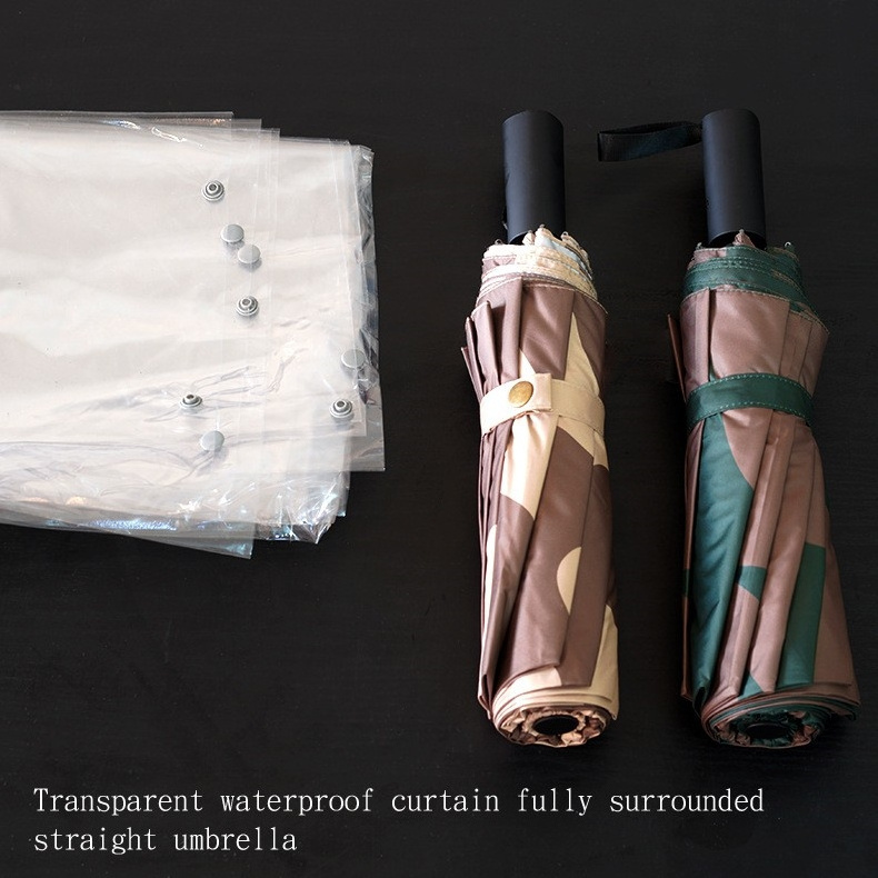 2023 Large Portable Uvproof Windproof Transparent Activities Outdoor Handsfree Protection Sun Rain For Umbrella Body Full