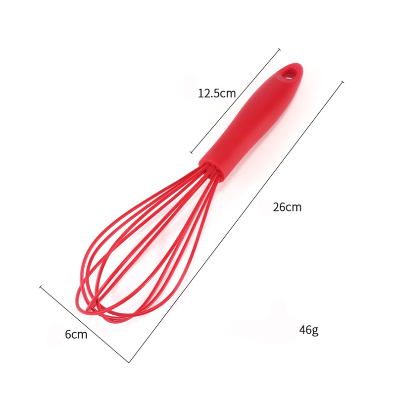 Silicone Whisks for Cooking Non Scratch,Wisking Tool Metal Wire Stainless Steel Whisk Egg Bread Silicone Wisk