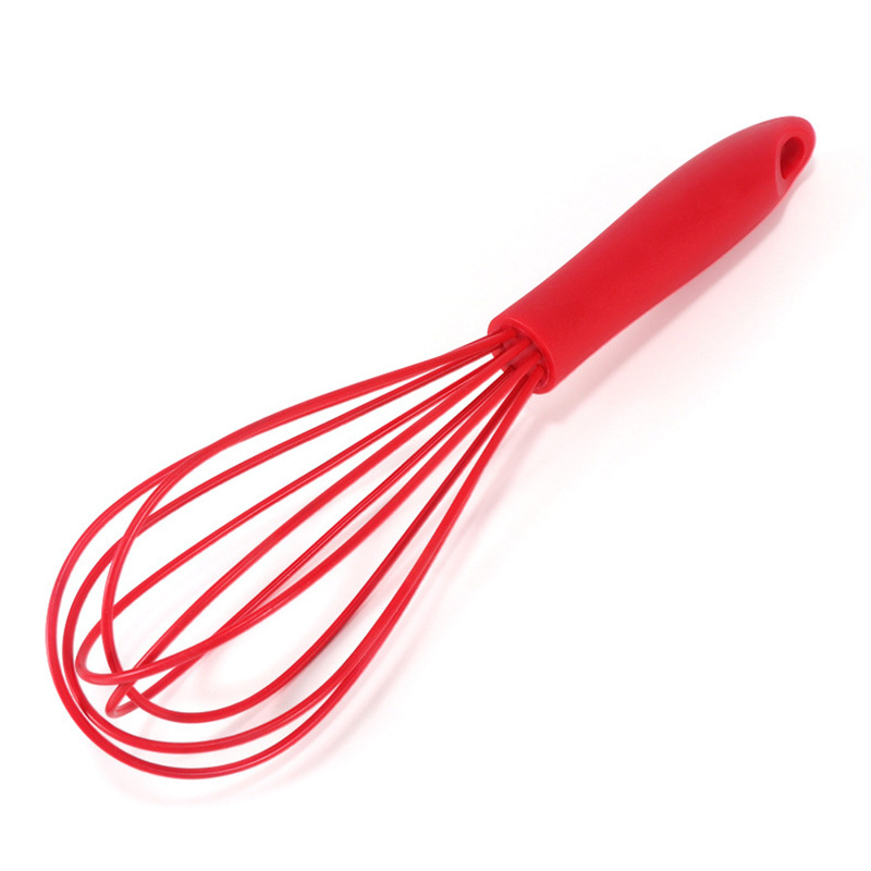 Silicone Whisks for Cooking Non Scratch,Wisking Tool Metal Wire Stainless Steel Whisk Egg Bread Silicone Wisk