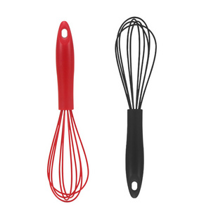 Silicone Whisks for Cooking Non Scratch,Wisking Tool Metal Wire Stainless Steel Whisk Egg Bread Silicone Wisk