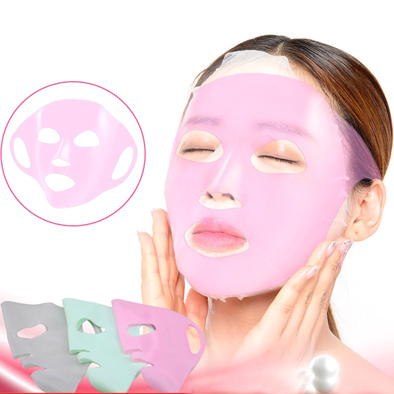 Silicone Skin Mask Reusable Moisturizing Face Silicone Face Wrap for Sheet Prevent Evaporation Masks Face Care Tool