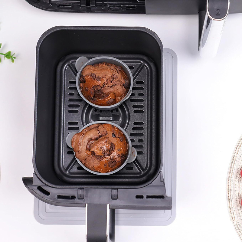 Reusable Nonstick Air Fryer Egg Poacher Silicone Cupcake Baking Cups Silicone Ramekin for Air Fryer