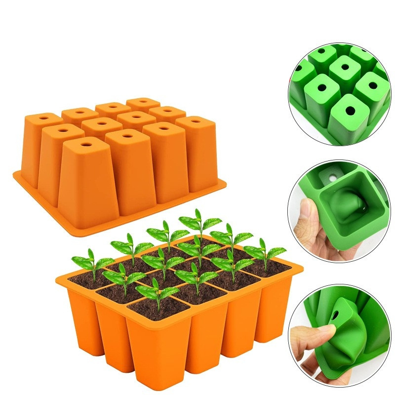 silicone 6 flower pots planters pot molds succulent cactus planter plant for mold concrete Gardening Plants Flowers Weeds Soil