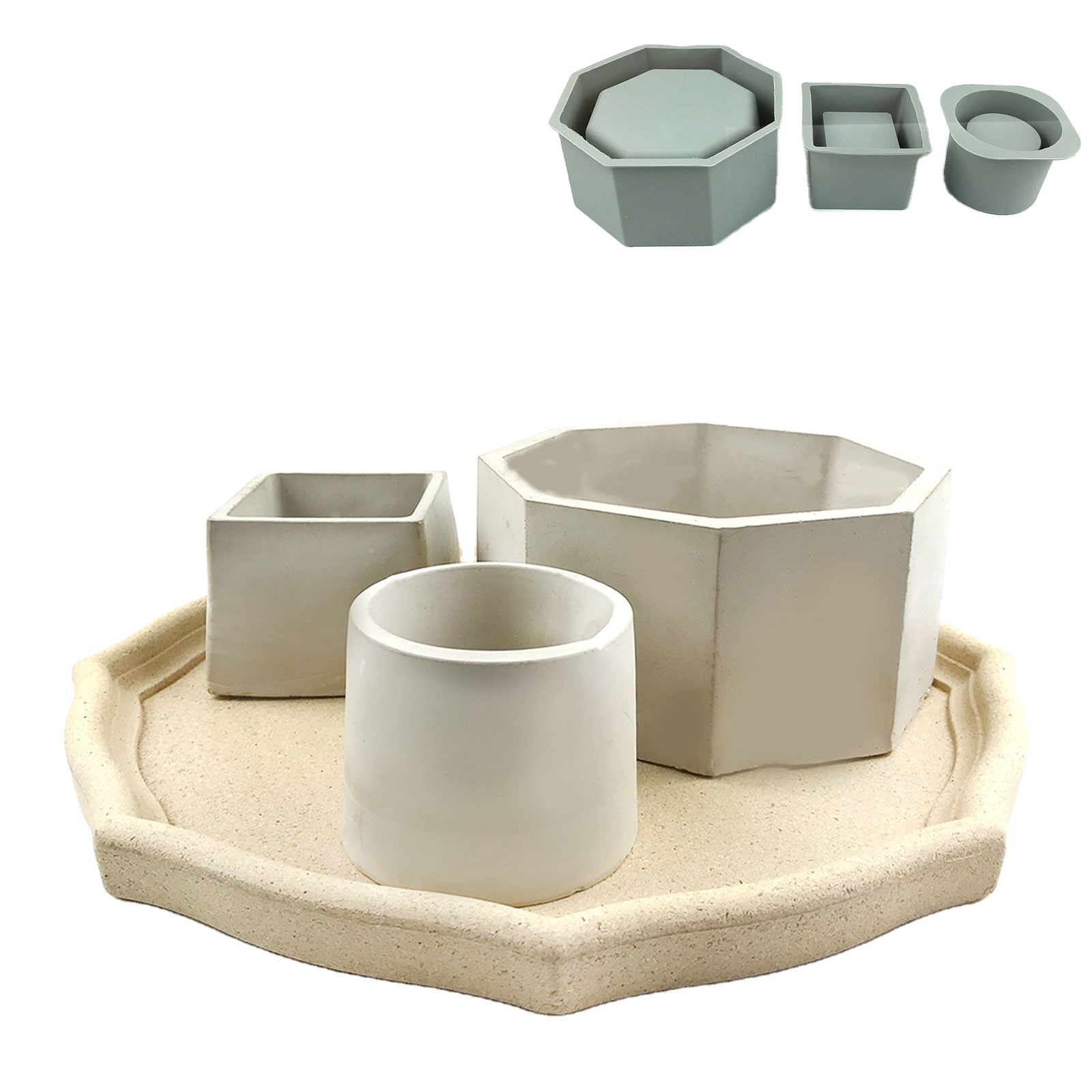 2023 Hot Selling Silicone Flower Pot Molds Large Planter Mold Silicone Concrete Pots Mould Flower Pot Molds