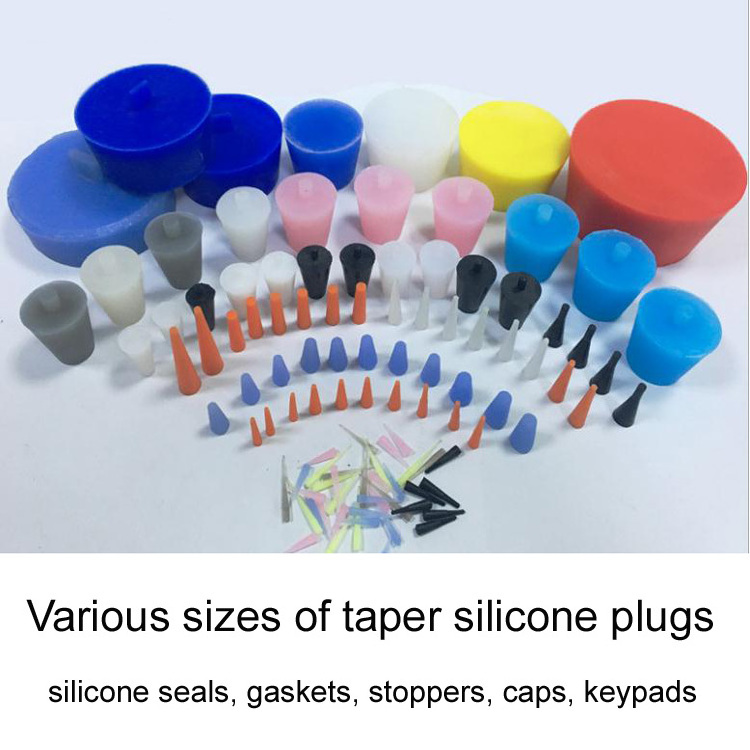 Custom Made Dustproof And Waterproof Silicone Rubber Tapered Stopper Hole Sealing Plugs For Powder Coating