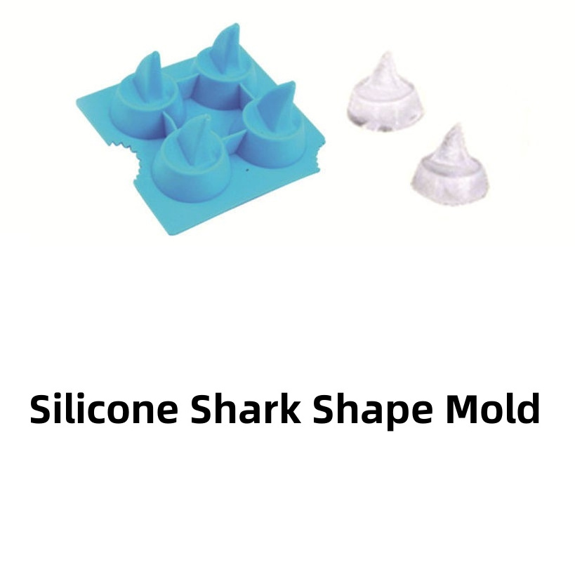 Cool Cocktails Drinks Oceanthemed Parties Sharkthemed Molds Trays Novelty Cubes Sharkshaped Tray Cube Ice Shark Silicone