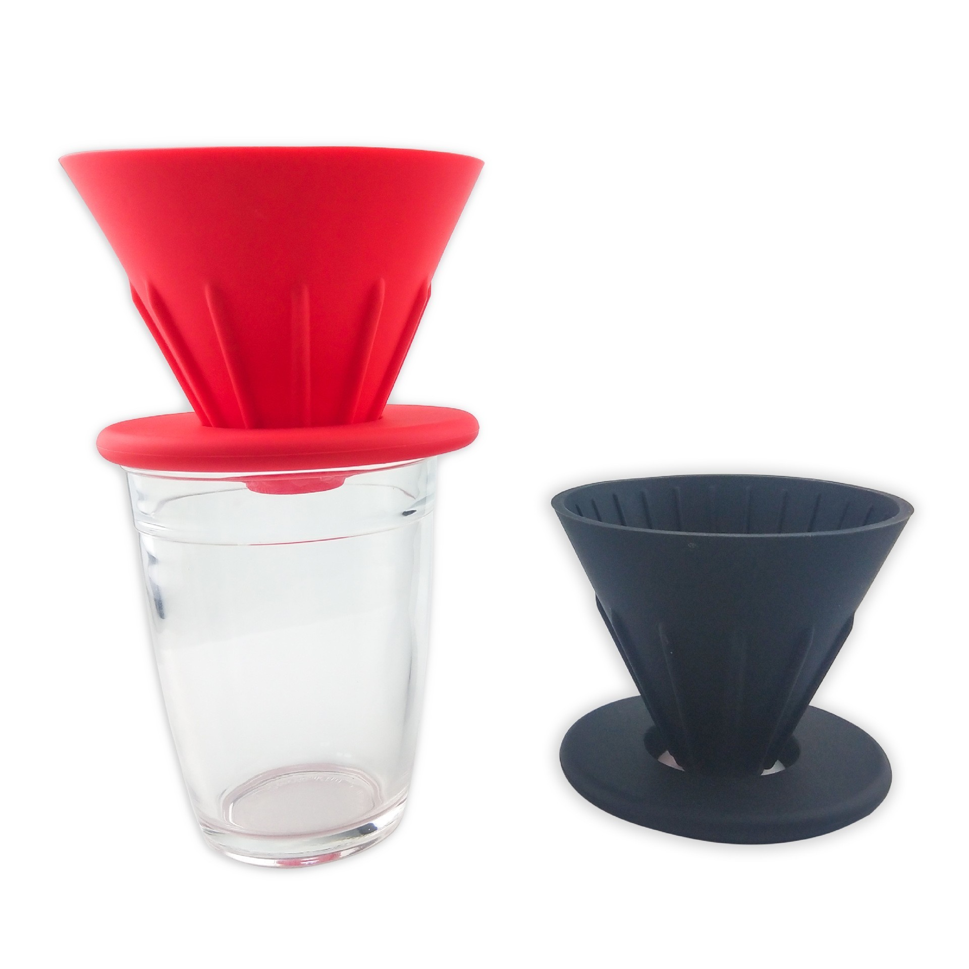 Silicon coffee filter Reusable Pour over Drip maker Coffee cone brewing strainer Single cup percolator Barista tools brewer