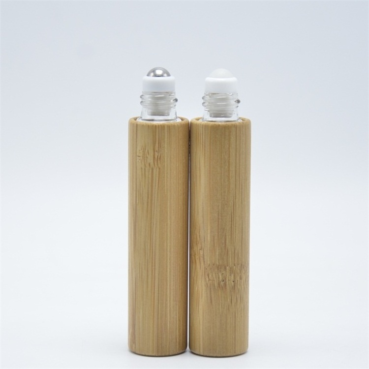 Amber glass bamboo biodegradable packaging for cosmetics