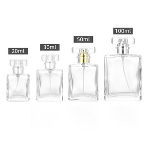 Design your own empty luxury glass rectangle perfume bottle arabic 30ml