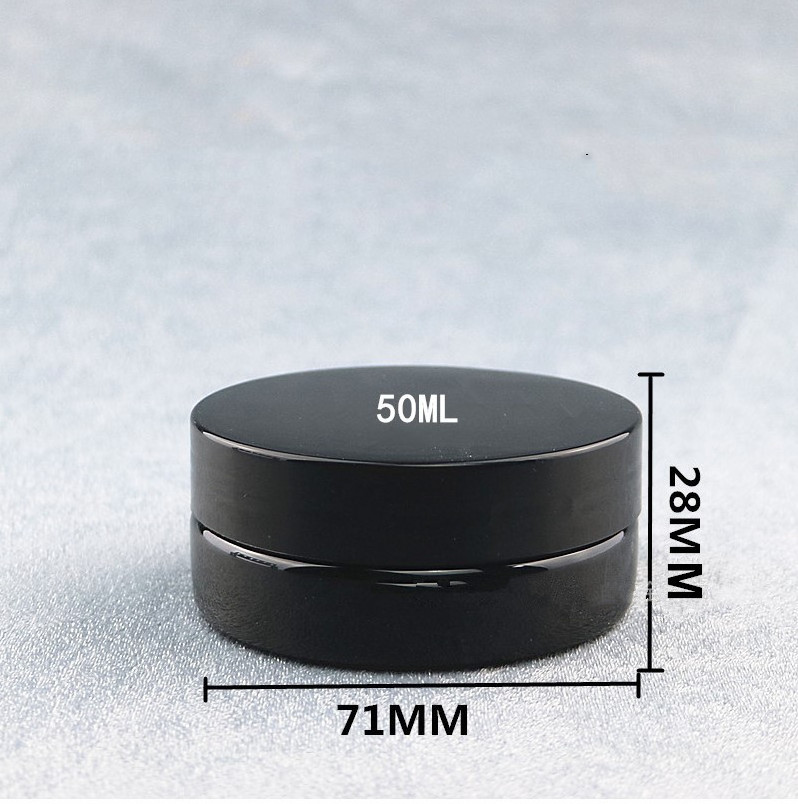 Wholesale Cosmetic Containers 50ml 60ml 100ml 120ml 150g 200ml 250ml 500ml Black Face Cream PET Plastic Jars