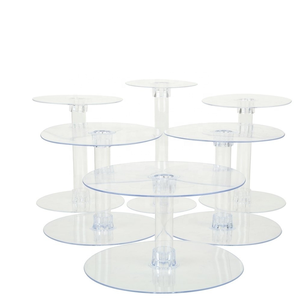 Manufacturer factory supplier Clear Acrylic Cascade Cake display stand