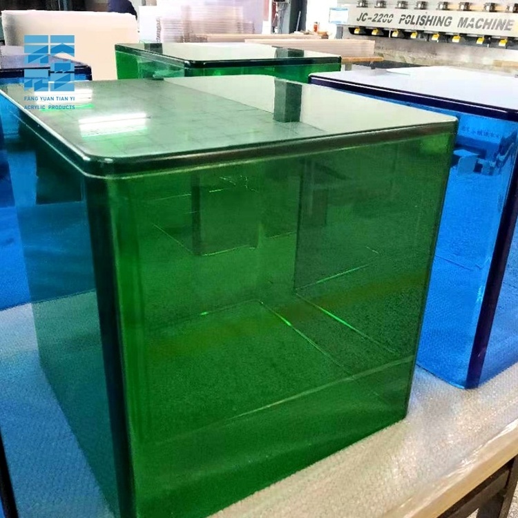 OEM Colored acrylic box Large Acrylic Display Cube