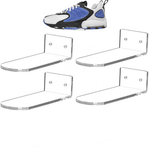 Manufacturer factory supplier Clear Floating Shoe Shelves to Showcase Sneaker Collection Shoe Store Display Rack Wall Shelf