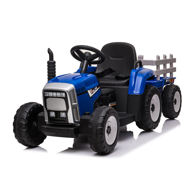 2020 hot design 12v battery kids ride on car 4 wheelers with 2speed tractor truck vehicle for children