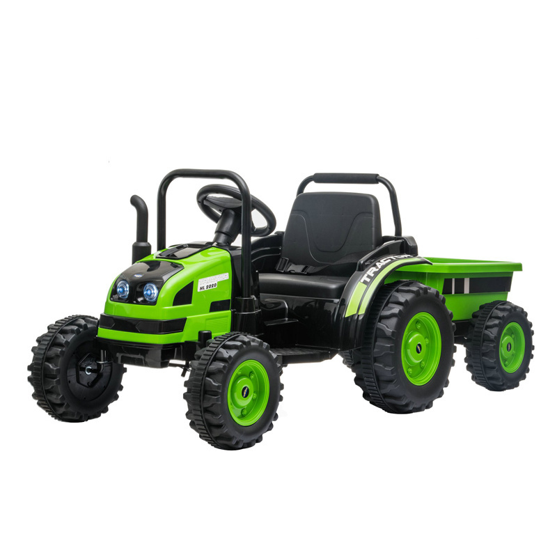 2020 hot selling baby electric tractor with trailer kids battery powered outdoor sport ride on tractor children toy car