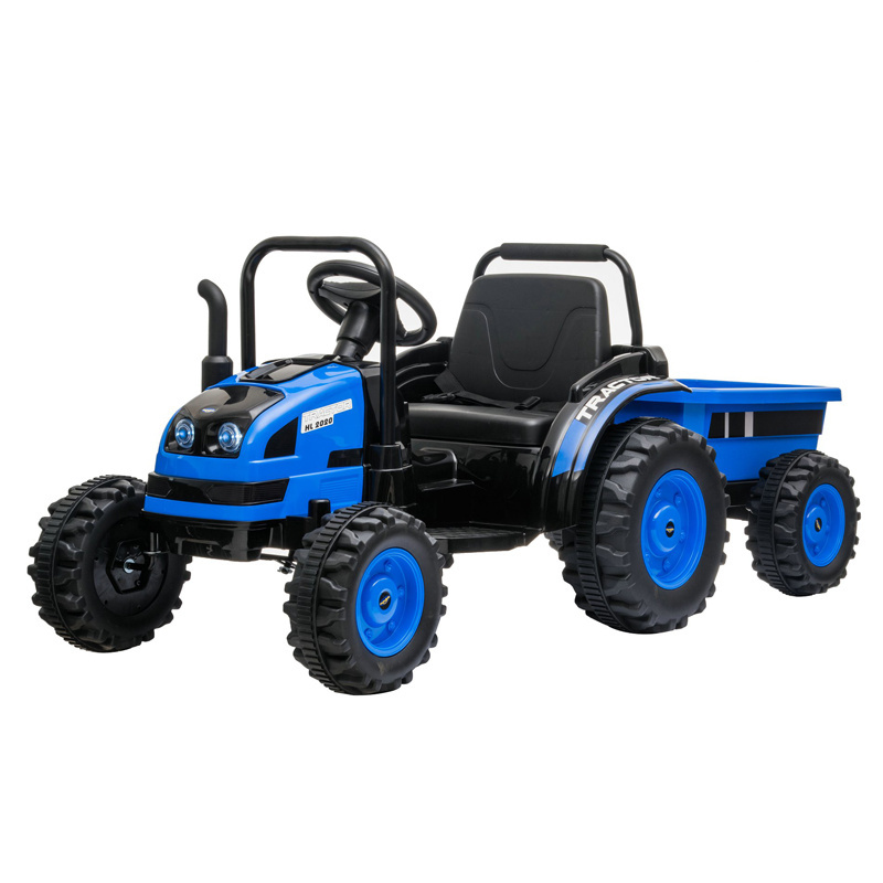 2020 hot selling baby electric tractor with trailer kids battery powered outdoor sport ride on tractor children toy car