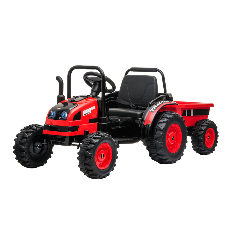 2020 hot selling baby electric tractor with trailer kids battery powered outdoor sport ride on tractor children toy car