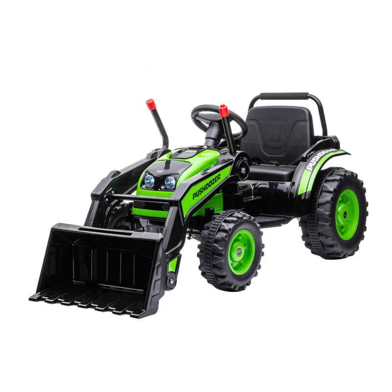 2021 attractive kids gift baby electric ride on tractor with front loader children driving tractor plastic ride on car