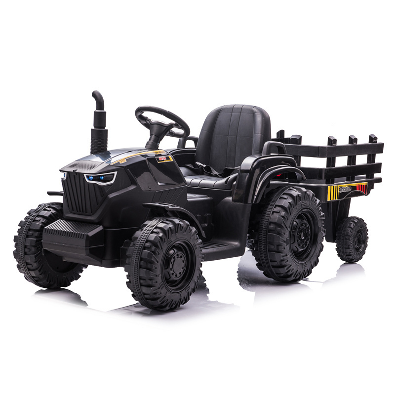 2021 best kids gift made in china 24v baby ride on tractor with trailor electric children toy vehicle