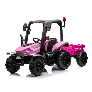 2023 Hot Selling Kids 24V Ride On Tractor Child Battery Car Toy Child Electric Ride On Car with trailer