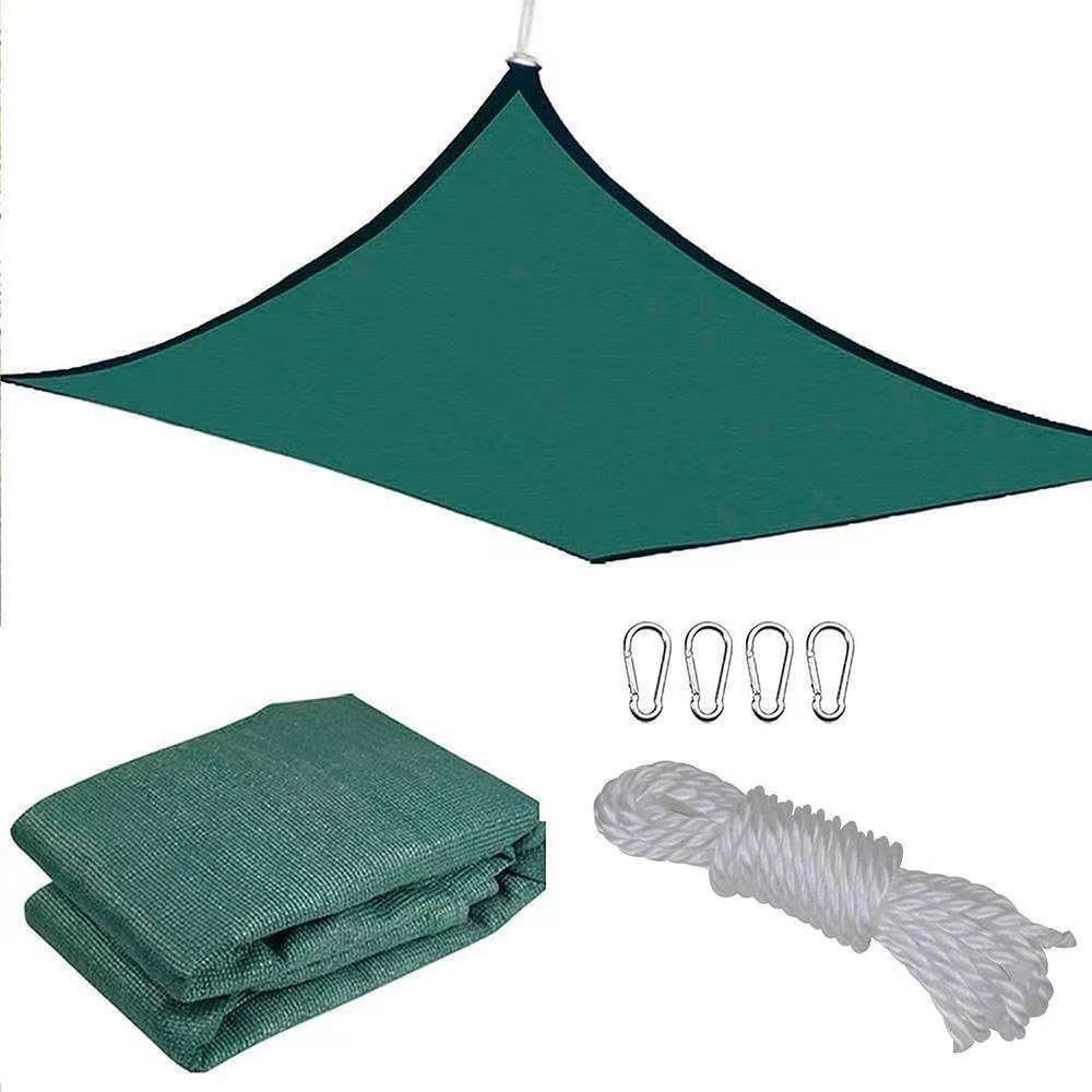 Hot selling sun shade sail new virgin HDPE material UV blocked knitted fabric outdoor shades with led lights shadow cover