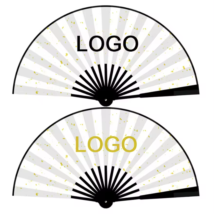 Top-ranking suppliers Wholesale Custom Printed Logo Folding bamboo handfan rib Wedding wooden Hand Held white paper fans