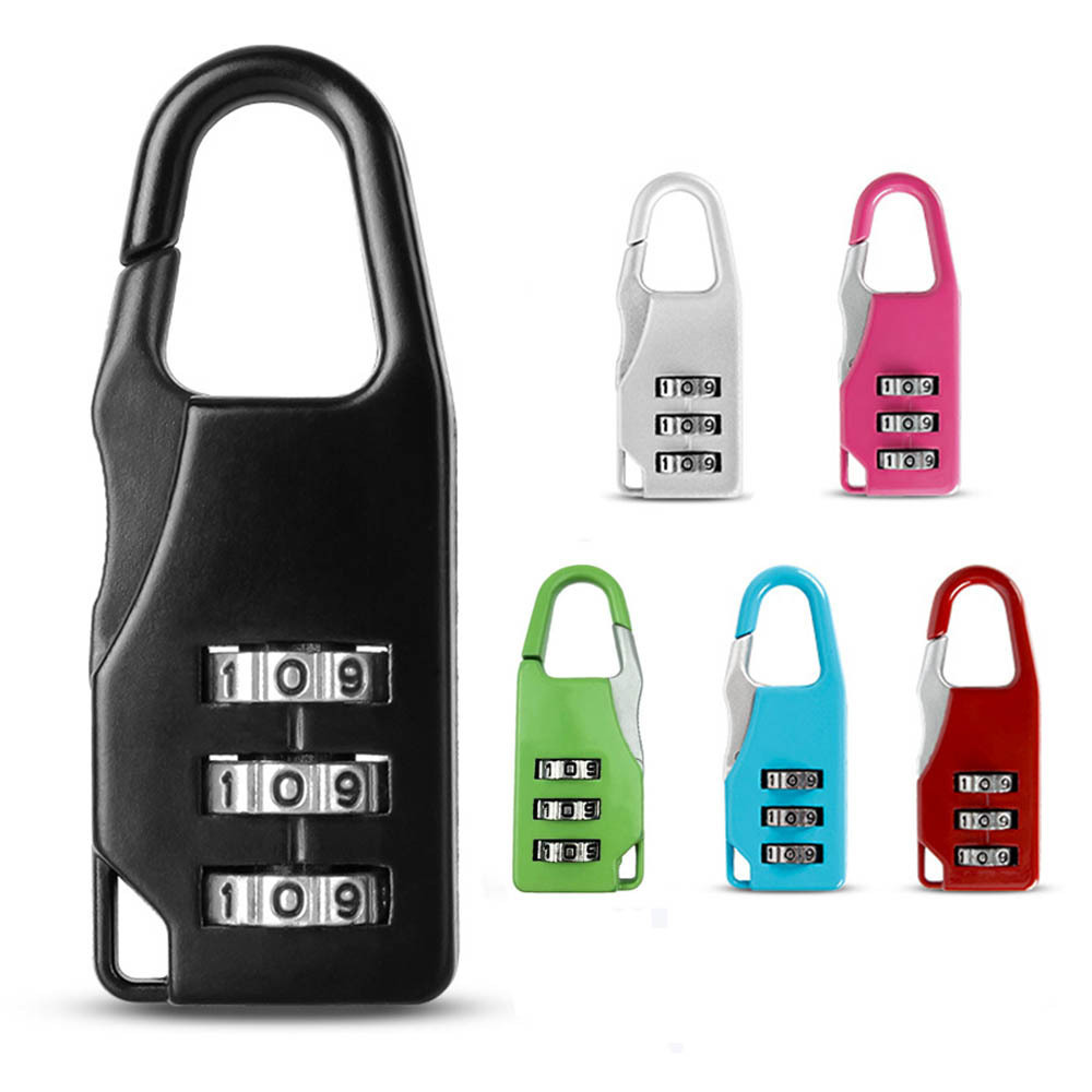 3 Digit Dial Combination Code Number Lock Padlock For Luggage Zipper Bag Backpack Handbag Suitcase Drawer Durable Locks