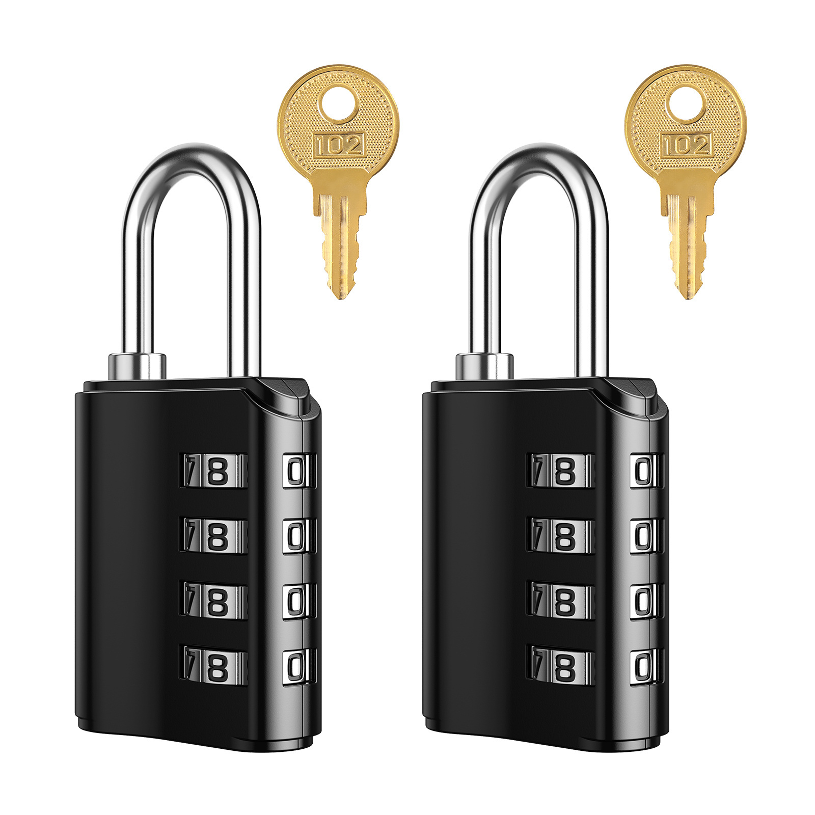 4 Dial Digit Combination Lock Waterproof Security Padlock Outdoor Gym Trunk Safely Code Lock