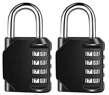 4 Digit Combination Lock Resettable Waterproof Padlock Outdoor Key Padlock With Hardened Shackle