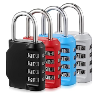 4 Digit Combination Lock Resettable Waterproof Padlock Outdoor Key Padlock With Hardened Shackle