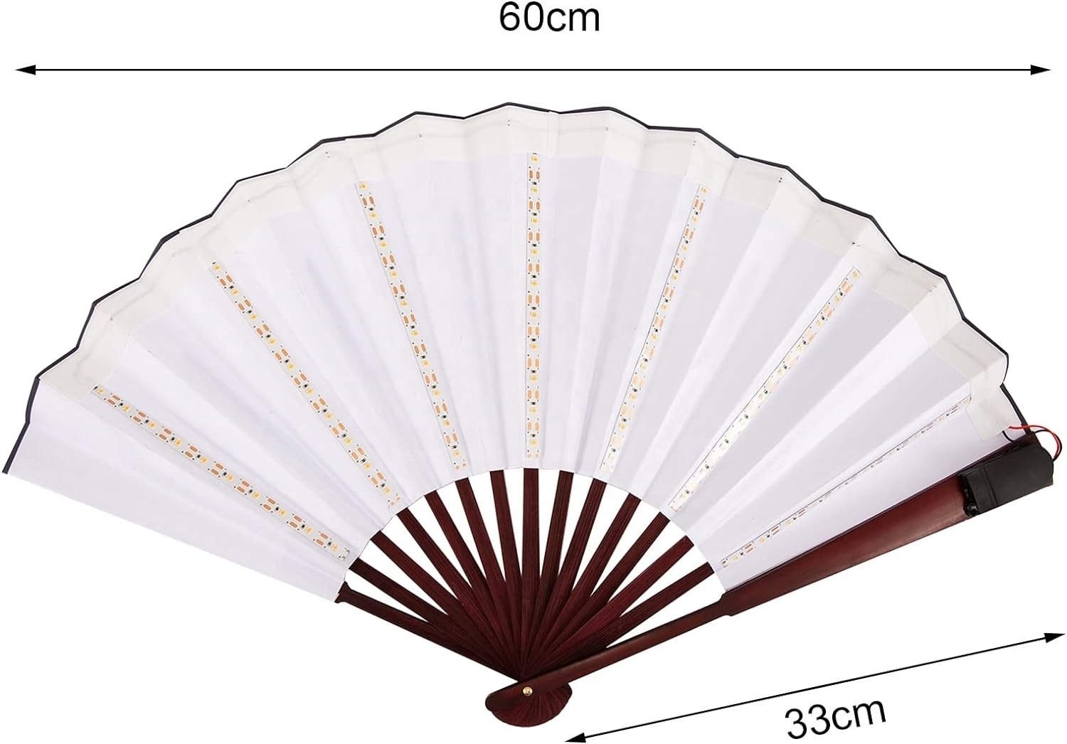 BSBH Night Club Fluorescent Props Fan Personalized Silk Light Up Fan Led Hand Fan