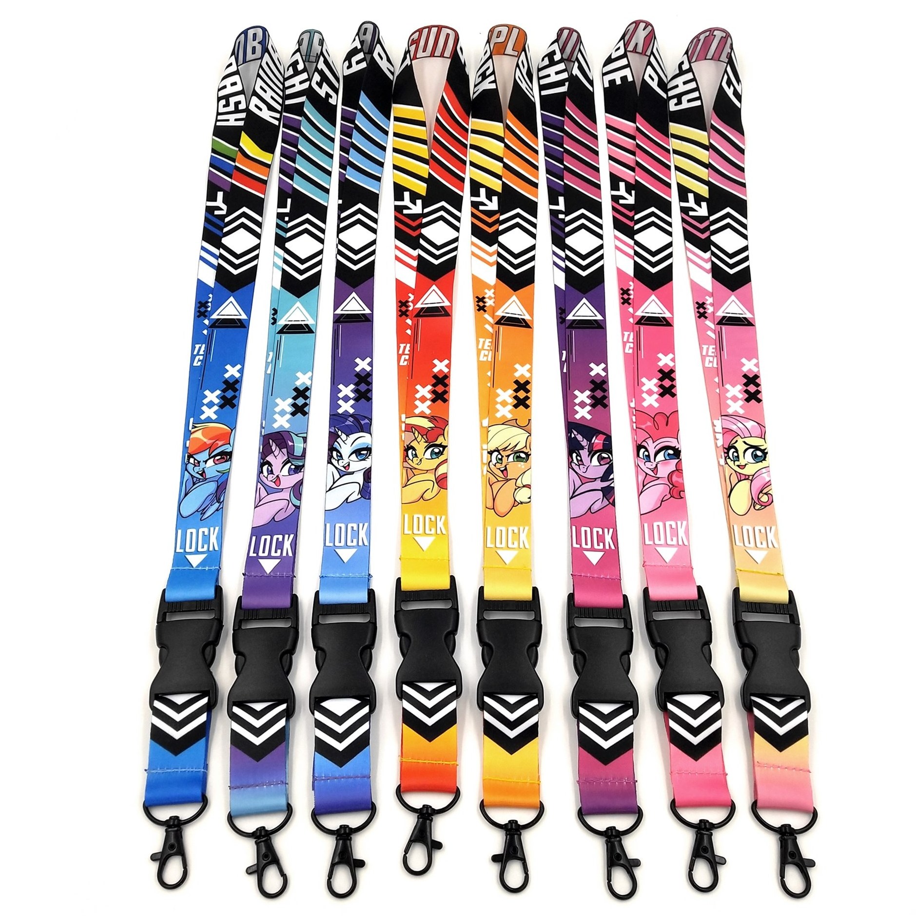 Free Sample No Minimum Order Custom Printed Sublimation Neck Lanyards With Logo Custom Keychain Polyester Lanyard