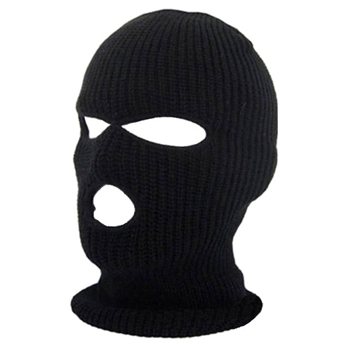 3-Hole Ski Masked Balaclava Knit Hat Face Shield Snow Winter Warm Bike Motorcycle Helmet Ski Face Masked Neck Warmer