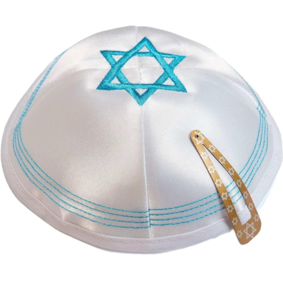 Custom Logo Printing Design DMC Dye Cotton Polyester Embroidered Crocheted DMC Israel Kippah