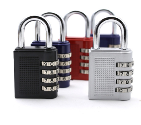 Zinc Alloy mini metal padlock,4 digital combination steel padlocks