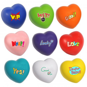 2022 Promotional Creative Custom Anti PU Heart Shaped Stress Balls For Adults