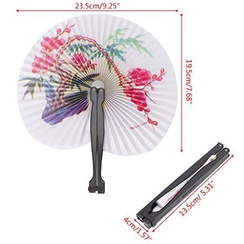 Plastic Material Round Paper Hand Held Fan/Mini Hand Fan/Portable Hand Fan