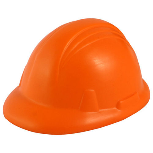 Wholesale Custom Printed Safety Helmet Shape Anti PU Stress Balls With Logo