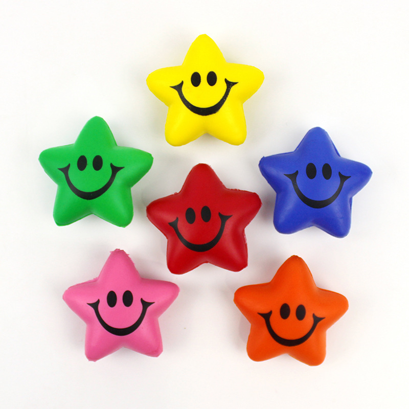 BSBH Stress Balls With Logo Printing Blank Pentagram PU Stress Ball Squeeze Toys Stress PU Ball