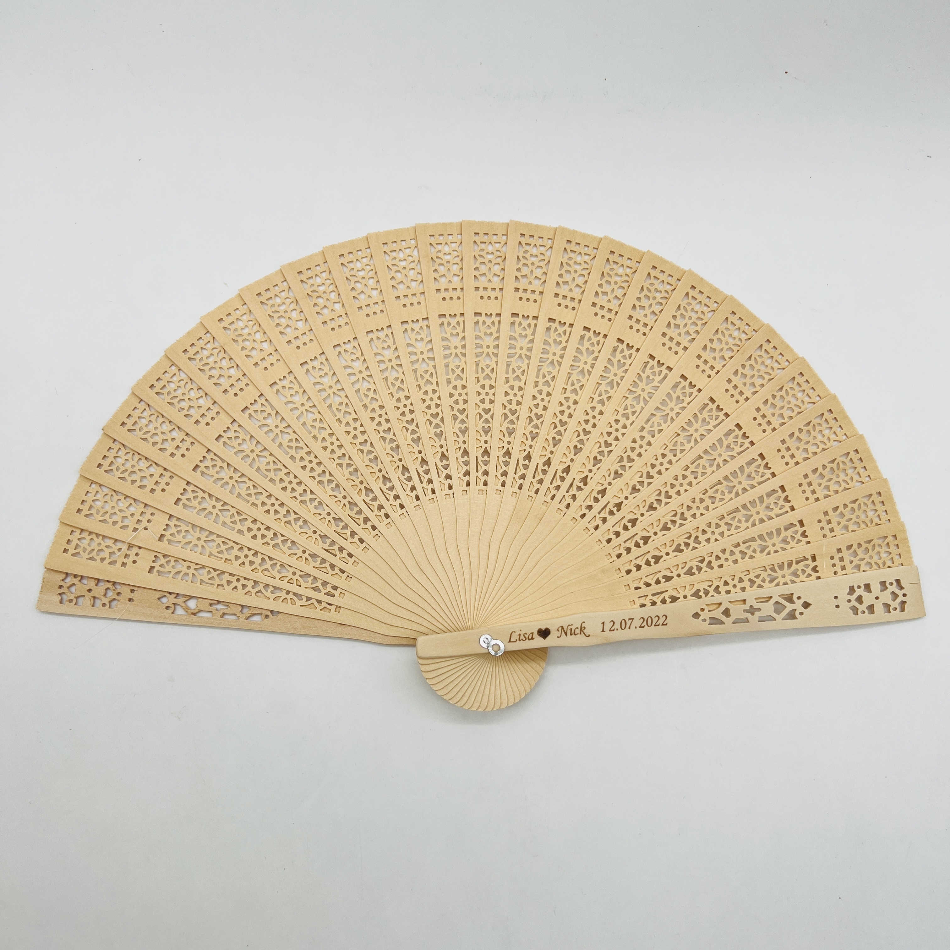 Nature Wooden Wedding Hand Fans for Wedding Souvenir Gift