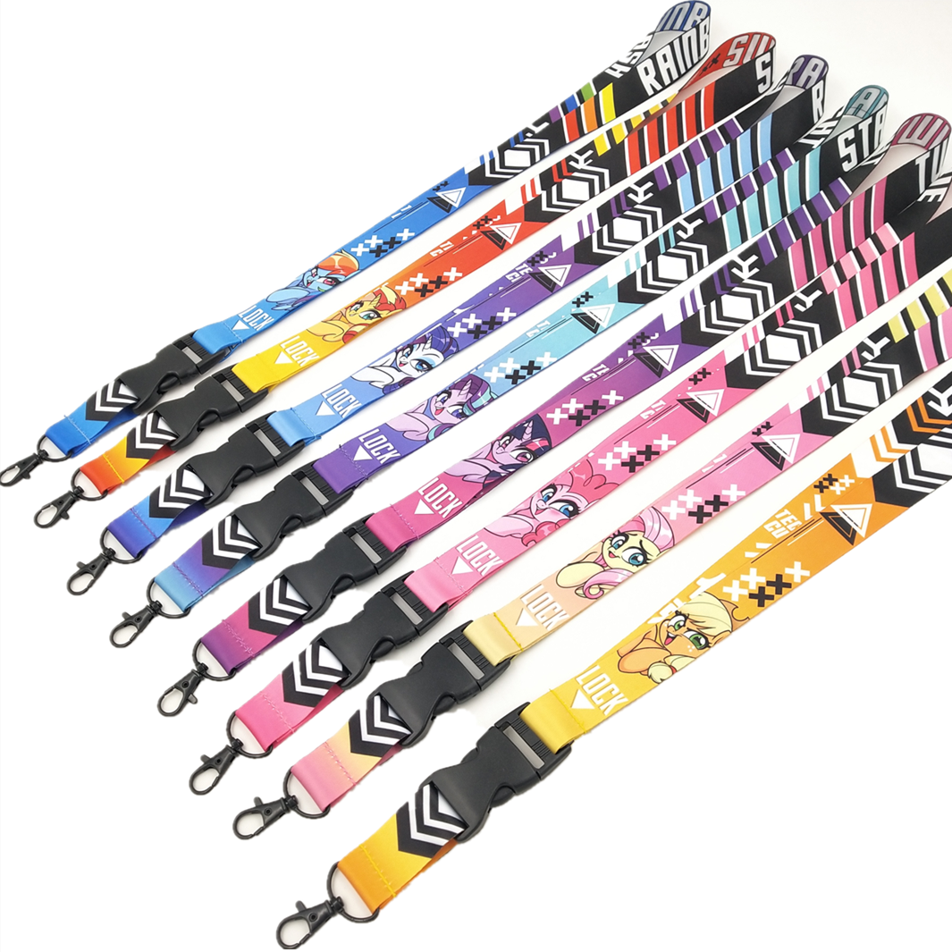 Free Sample No Minimum Order Custom Printed Sublimation Neck Lanyards With Logo Custom Keychain Polyester Lanyard