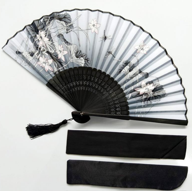 New Wholesale Custom Printed Logo Folding Hand Fan Wedding Bamboo Hand Held Fan