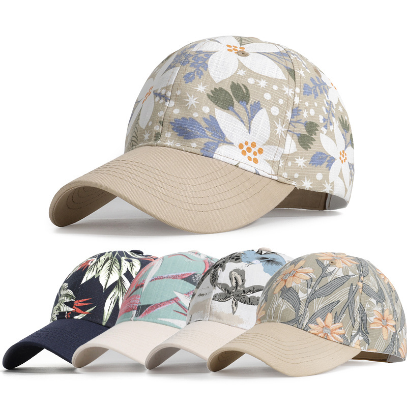 BSBH Summer Fashion Beach Floral Design Base Ball Caps Hats With Custom Logo